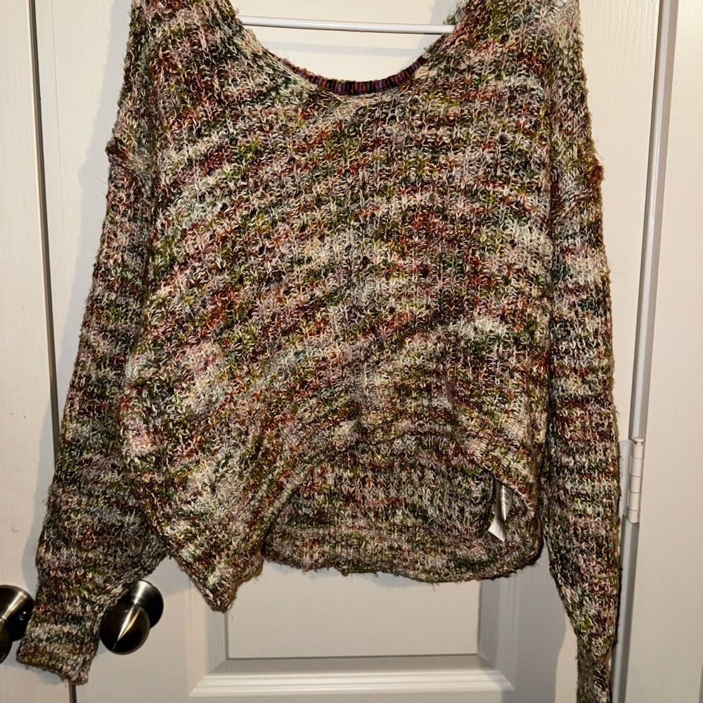 Free People Women’s Multi-Colored Oversized Knitted Sweater - Picture 1 of 6